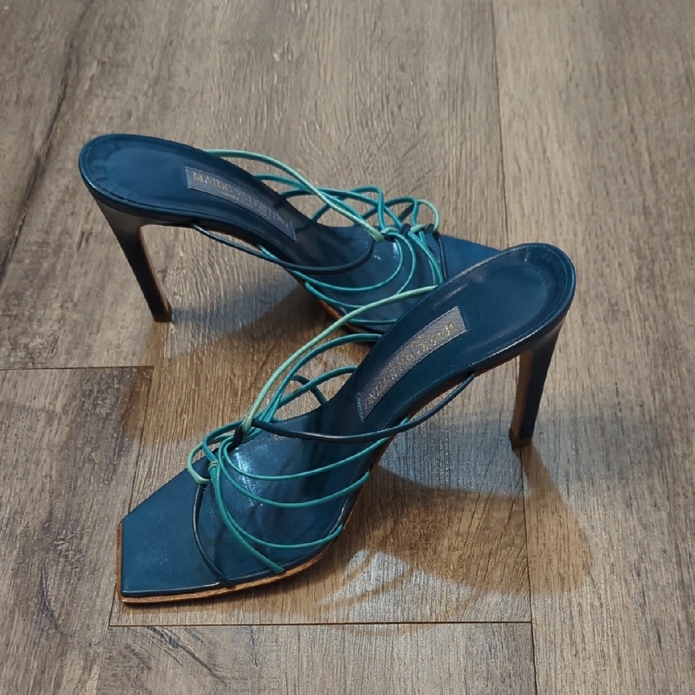 Mario Valentino Blue Strappy Heels - Picture 5 of 9
